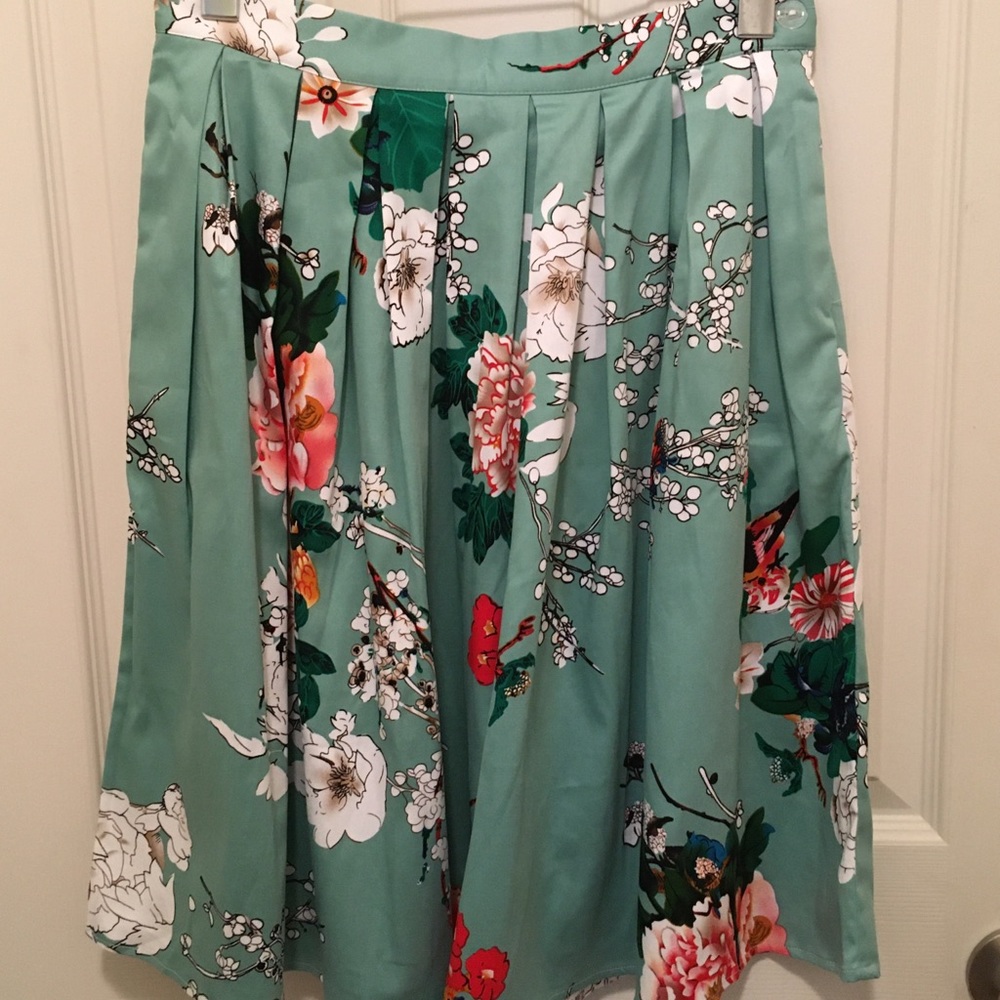 NWT! Grace Karin Cherry Blossoms A Line Skirt S